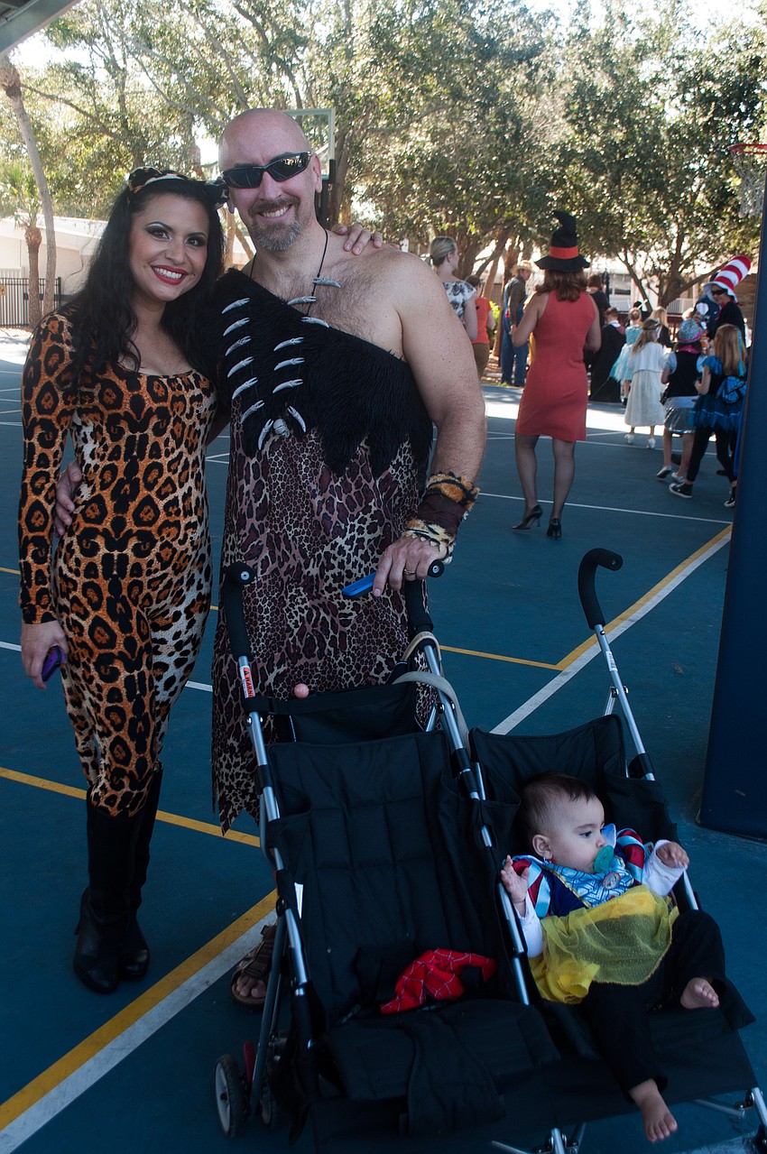 Jenny, Mike and baby Araceli Wilkins came to pick up their kindergartener.