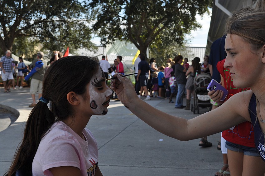 Emma Holland painted Sophia Delgadoâ€™s face.