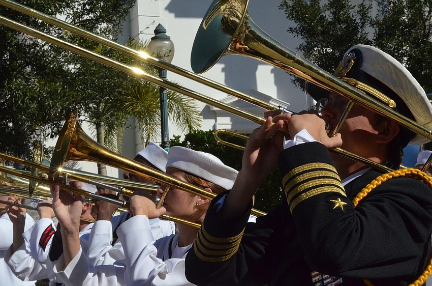 JROTC students marched in the parade.