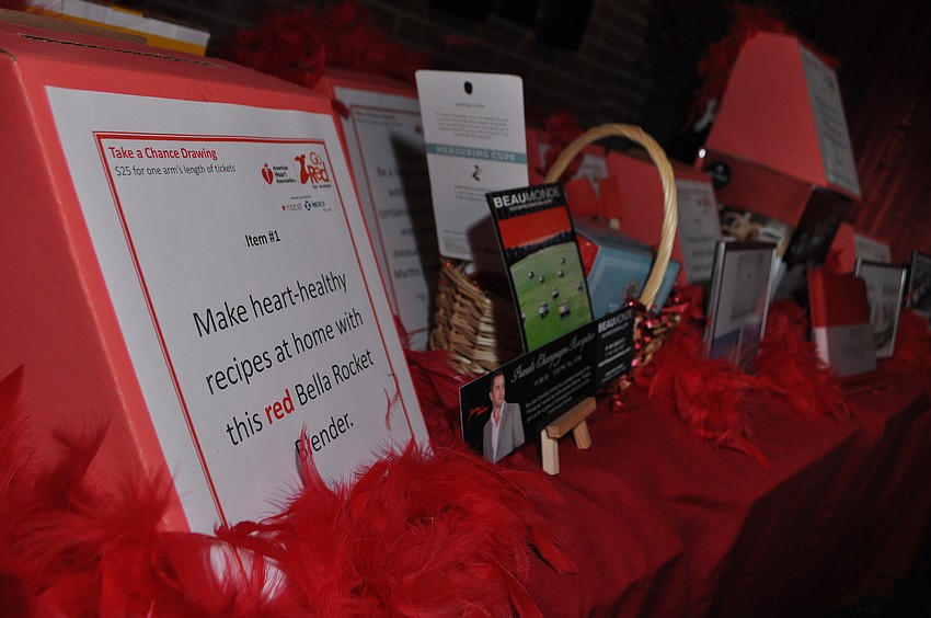 Guests threw raffle tickets into these boxes to win prizes.