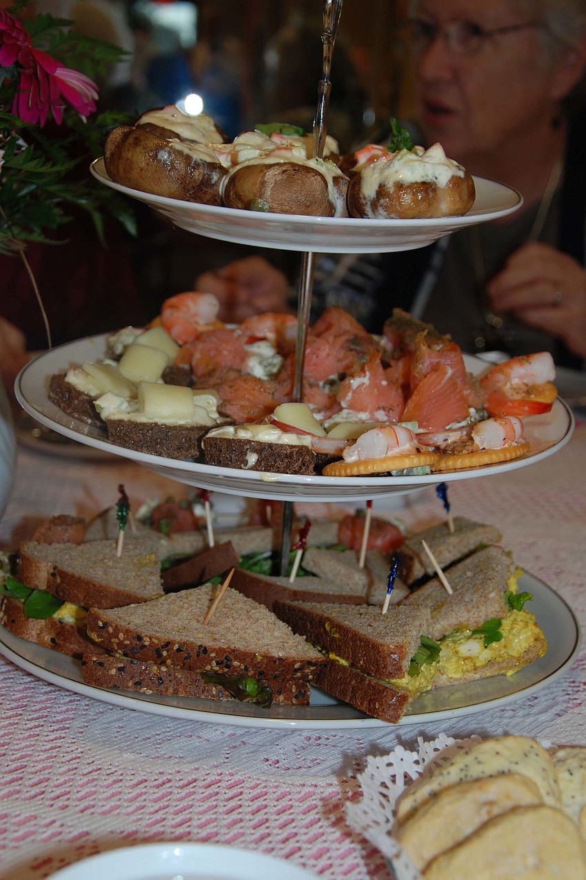 Various finger foods were catered by Edelweiss German Cuisine.