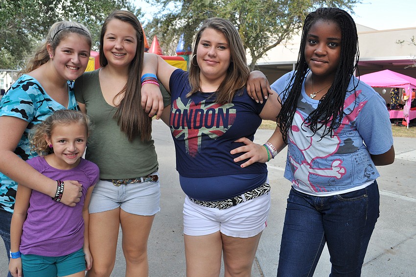 Pictured clockwise from front are Chloe and Lindsay Brumbaugh, Olivia Perez, Cassidy Flood and Leah Cenac.