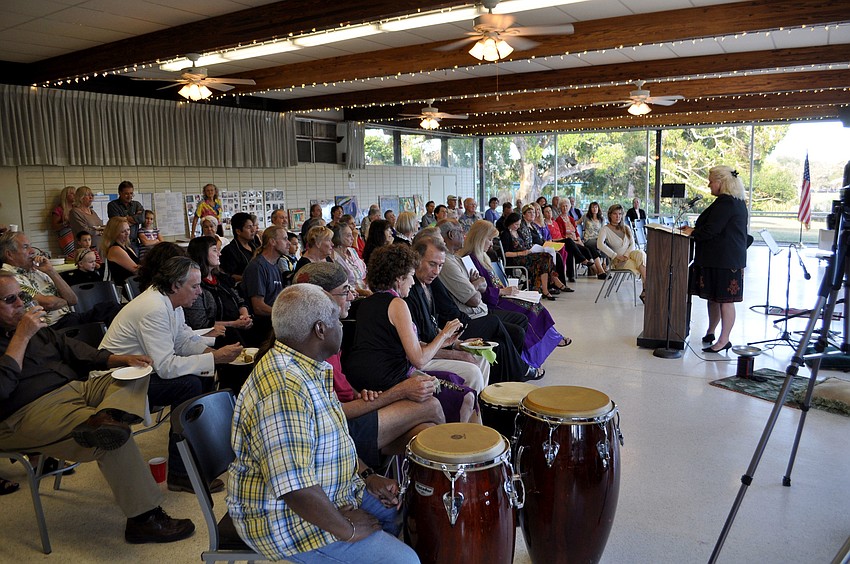 A large crowd gathered to celebrate the life of Jay Starker.