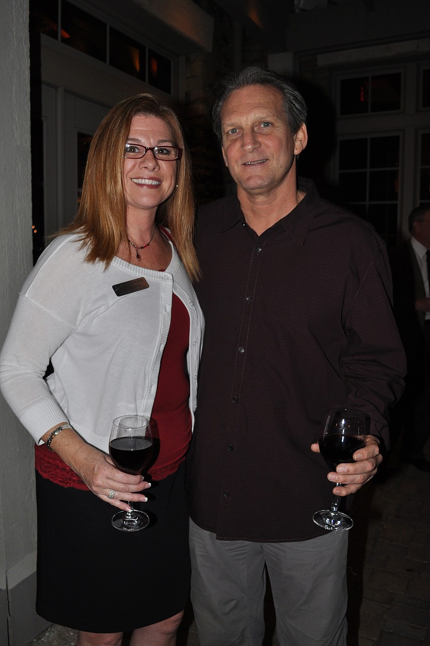 Angie Kaleskas, of Schroeder-Manatee Ranch, with Tom Knieriem, of Brady Insurance Group