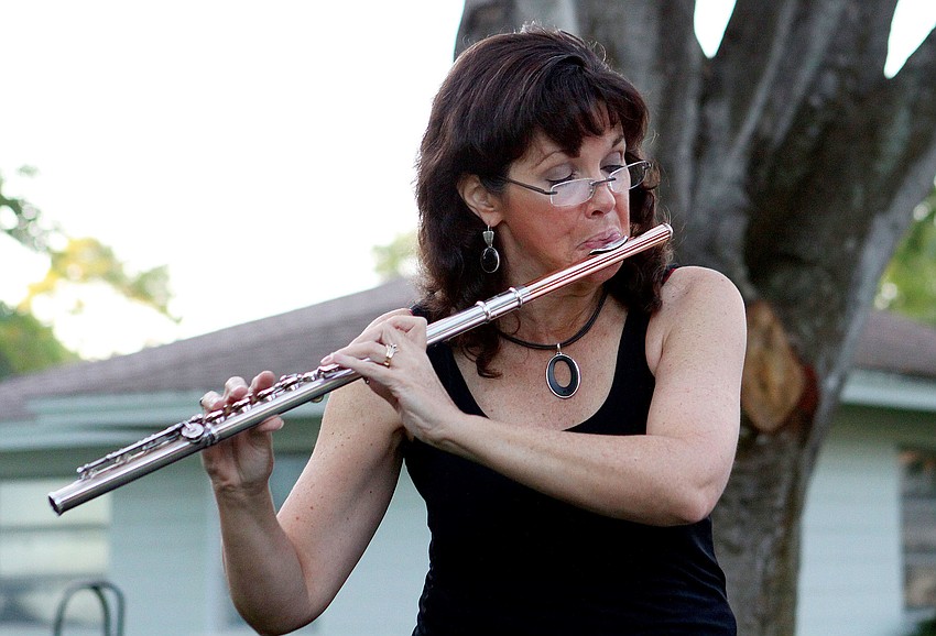 Betsy Hudson Traba, principal flutist of the Sarasota Wind Quintet, played beautiful music March 2, during 