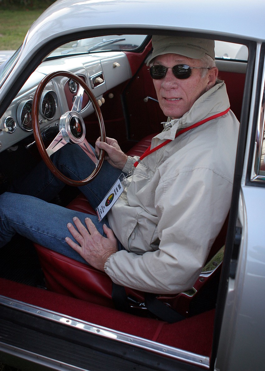 James Flemister sits inside his 1953 356.