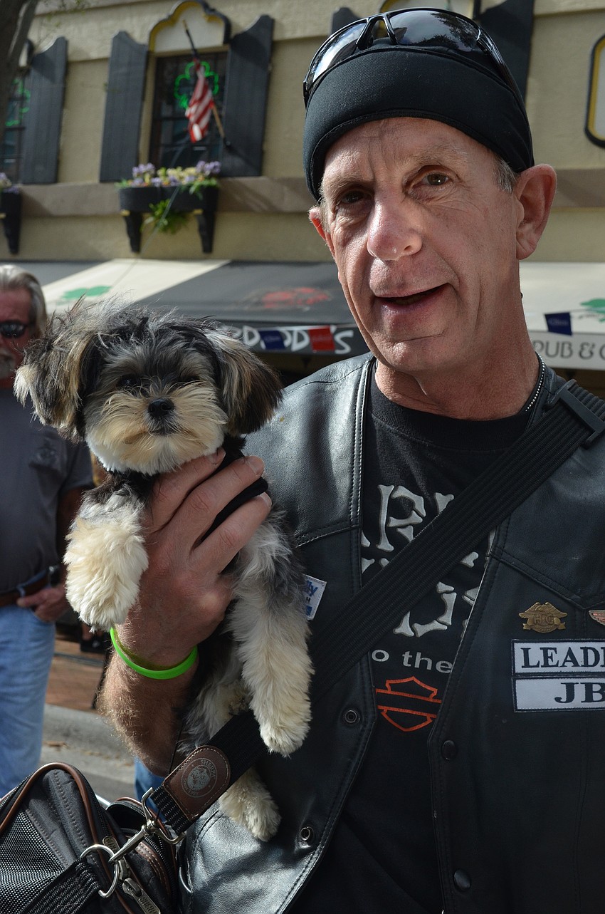 Brad Savelli came to the festival with his dog Dolce.