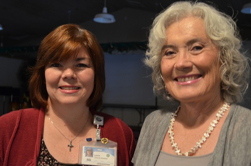 Clinical Dietician Laura McLeroy with Vice Moderator Susan Barcomb