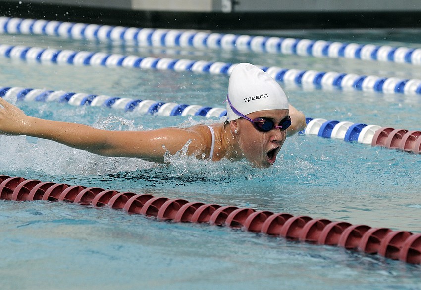 Braden Riverâ€™s Camille Lurz swam the butterfly leg of the 200-yard medley relay.