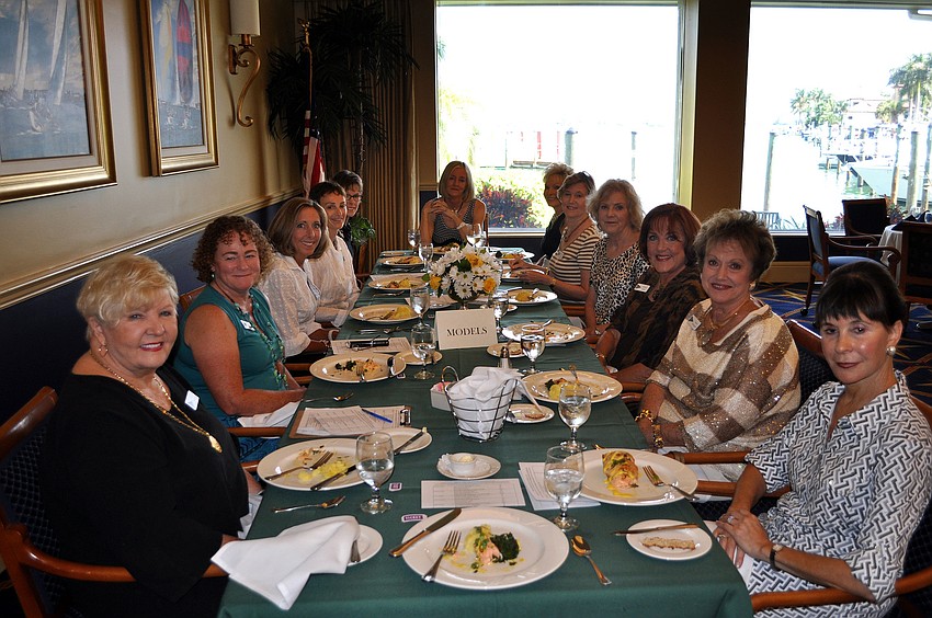 The models enjoyed lunch together prior to walking in clothes from Chico's and Soma Thursday, Sept. 27 at Bird Key Yacht Club's Style Show.