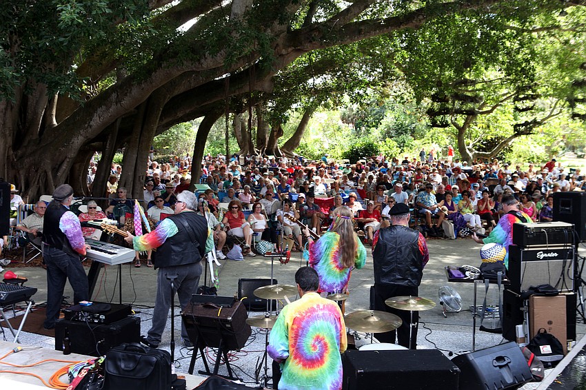 Hundreds of people came out for the first of the four Sunday afternoon concerts that occur during GartenFest at Marie Selby Botanical Gardens.
