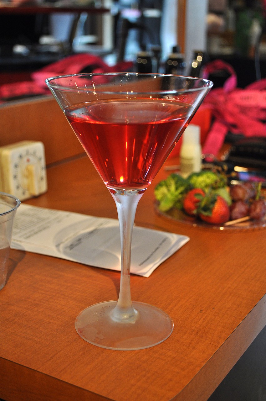 People enjoyed drinking this pink, pomegranate cocktail Sunday, Oct. 14.
