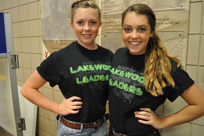 Mollie Rainwater and Lily Dominguez served popcorn.