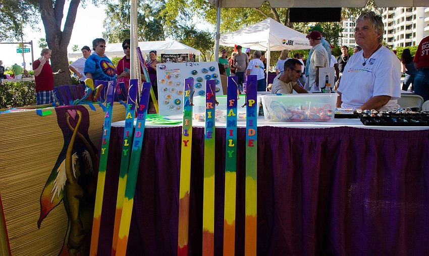 Patricia Cummins sells jewelry, magnets, and other crafts she made herself as part of her business Art from the Heart.