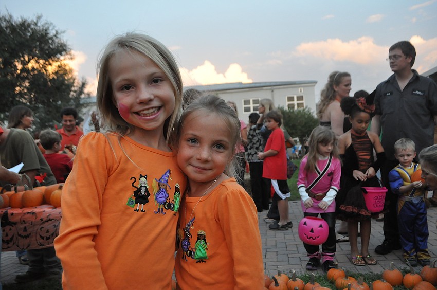 Sisters Savannah and Audrey Tucker participated in the Halloween activities.