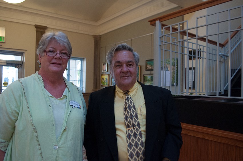 Painter Jill Hastings-Ellis and Senior Planner Dr. Clifford Smith