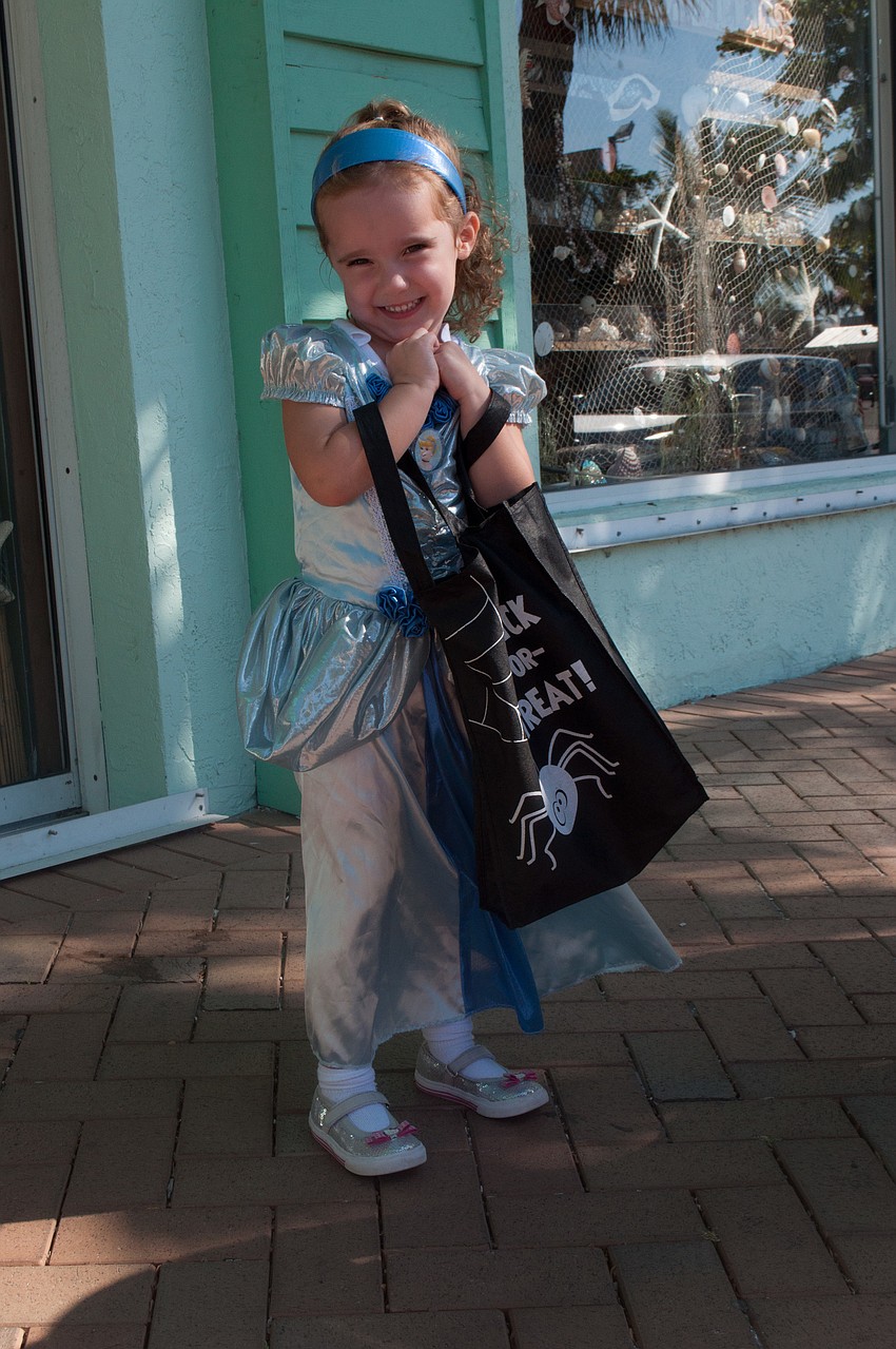 Chloe Briggs dressed as Cinderella.