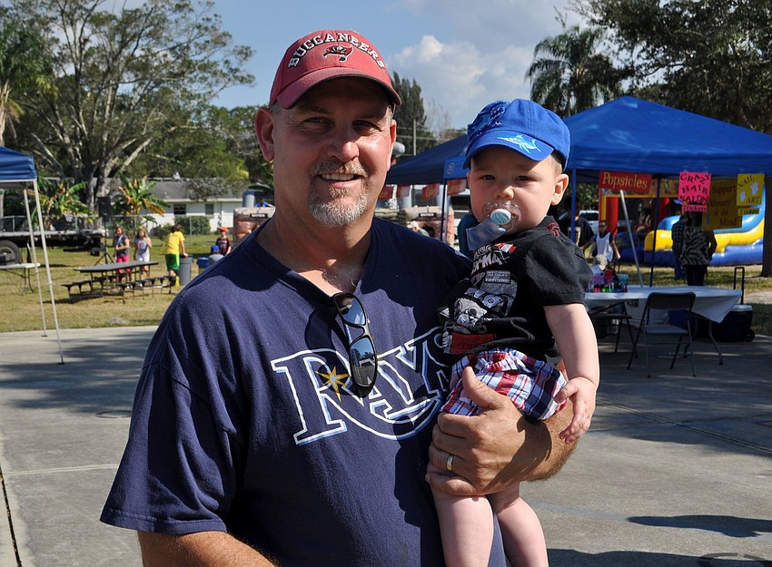 Mike Morris and his grandson, Levi.