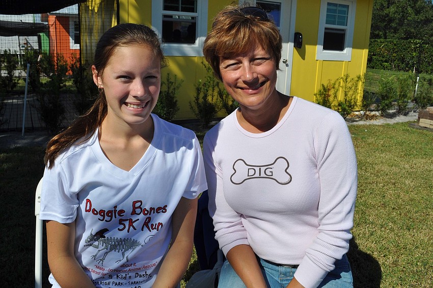 Lakewood Ranch High School student Sara Kelly, with her mom, Rebecca, sold homemade dog treats.
