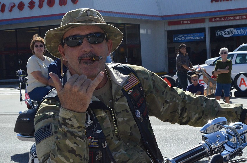 Roy Castro rode his motorcycle with the Vietnam Brotherhood in the parade.