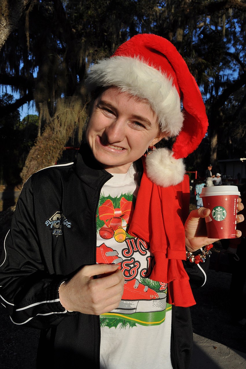 Laurel Auet was eager to have her photo taken.