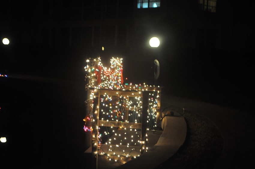 Longboat Harbour Yacht Club had 23 docks decorated for the holidays.