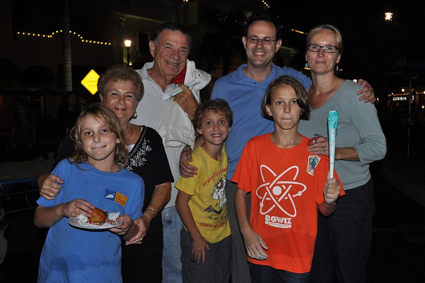 The Baram family came out in full force. Pictured clockwise from bottom left are Miriam, Edna, Danndy, Uzi, Amy, Jacob and Ben.
