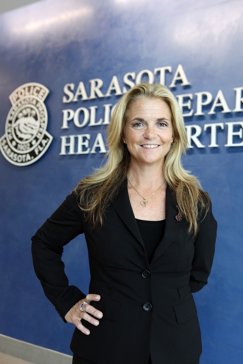 Bernadette DiPino, Sarasota's first woman to lead the police department, will manage a police force of 174 sworn officers.