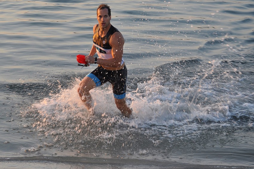 Damien Blumetti raced to the second portion of the Longboat Key Spring Triathlon and Duathlon at the Longboat Key Club and Resort.