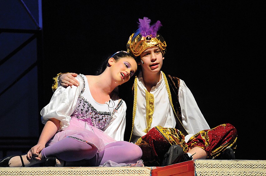 Olivia LaFemina, 12, and Jackson Helwege, 13, performed the duet â€œA Whole New World,