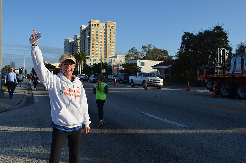 Diane Lyons was there with the Shamrockers University Running Club.