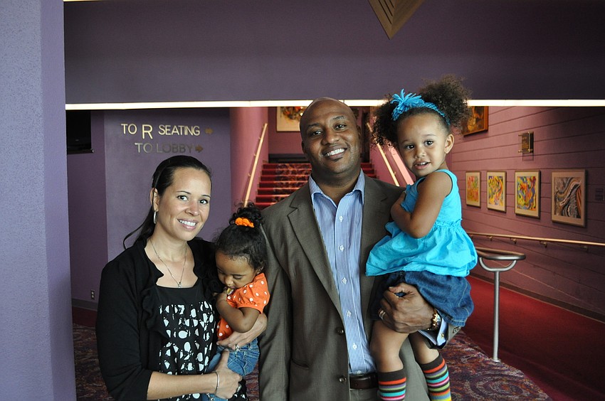 Dali Lumpkin, with her husband and city commission candidate Kelvin Lumpkin and daughters Sunny and Sofia.