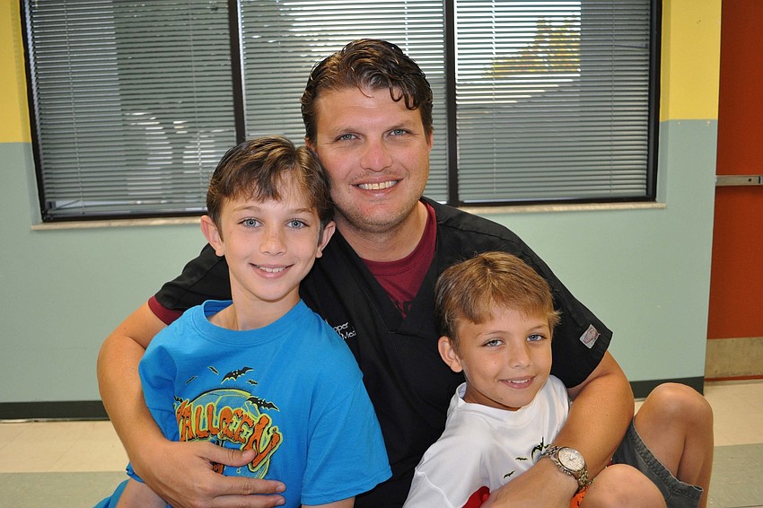 Drew, Andy and Aaron Clark enjoyed the morning together.