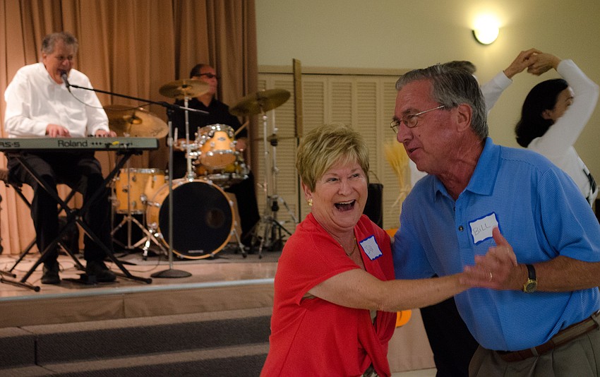 Bill swings his wife Jill Rex around the dance floor.