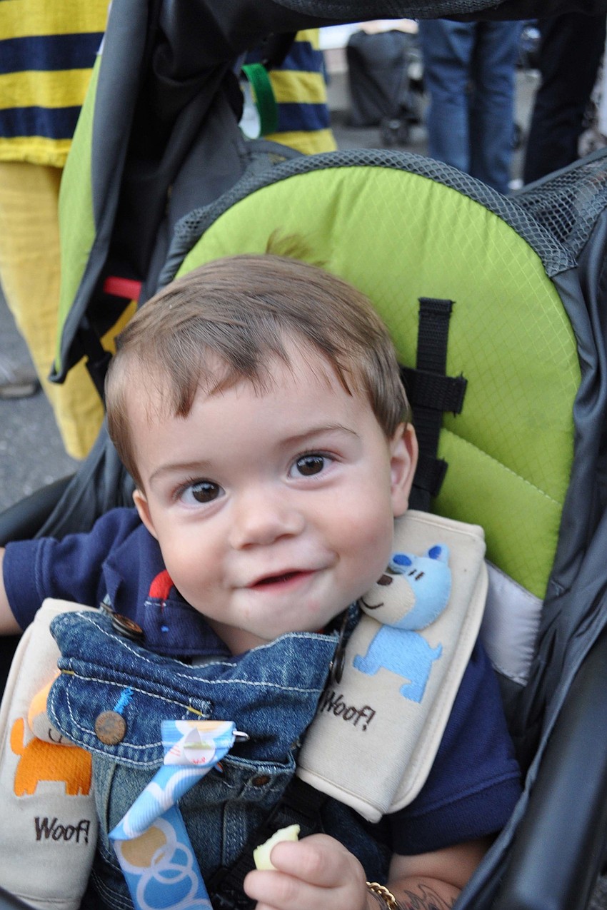 Tyler Padgett tagged along with his parents, Trina and Richard.