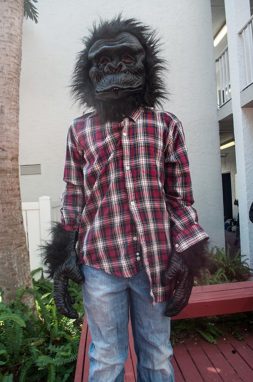 Chase Bannar wore a gorilla costume.