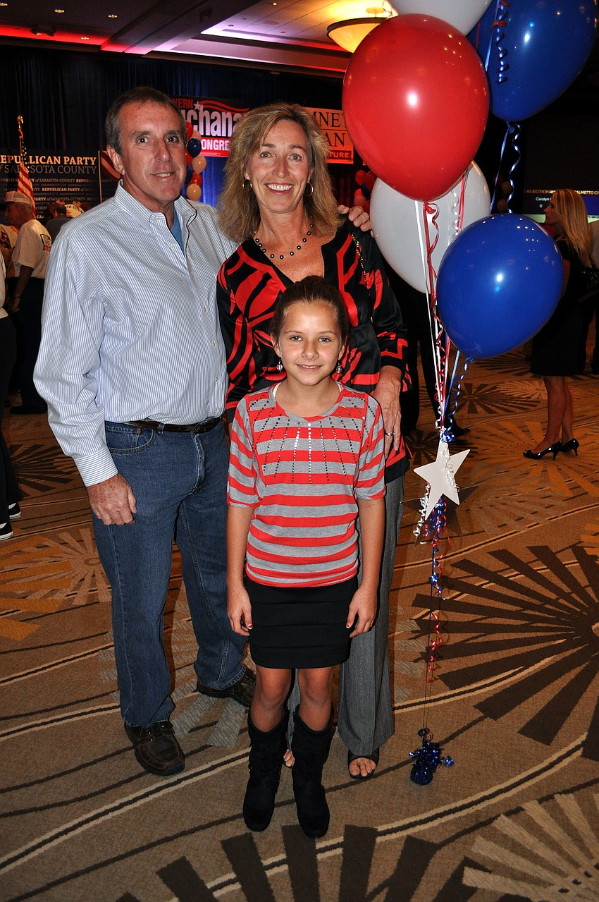 Gary and Carol Dixon with their niece, Macy Kuhn, 11