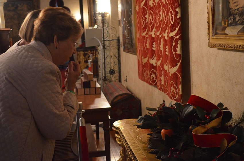 JoAnn Hafenbreidel gazes at the decorations.