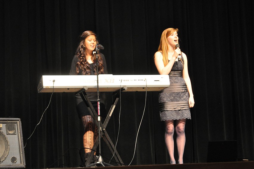 Kim Evens and DeAnne Sipes enjoyed performing for the crowd.