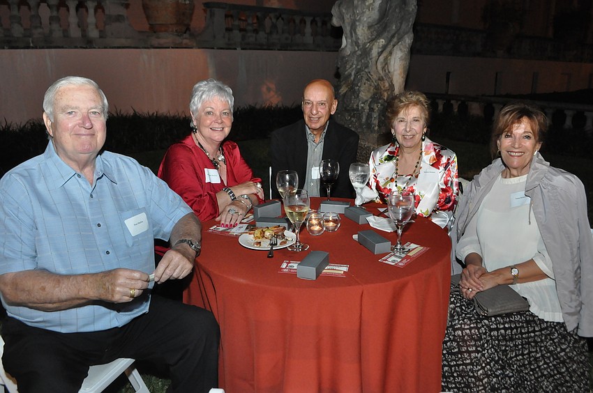 Paul and Peg Mullin sit with Domenic Reitano, his sister Maimie Reitano and wife Anna Reitano