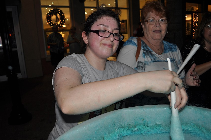 Lakewood Ranch resident Sydney Wandoff, 16, served cotton candy to the crowd.