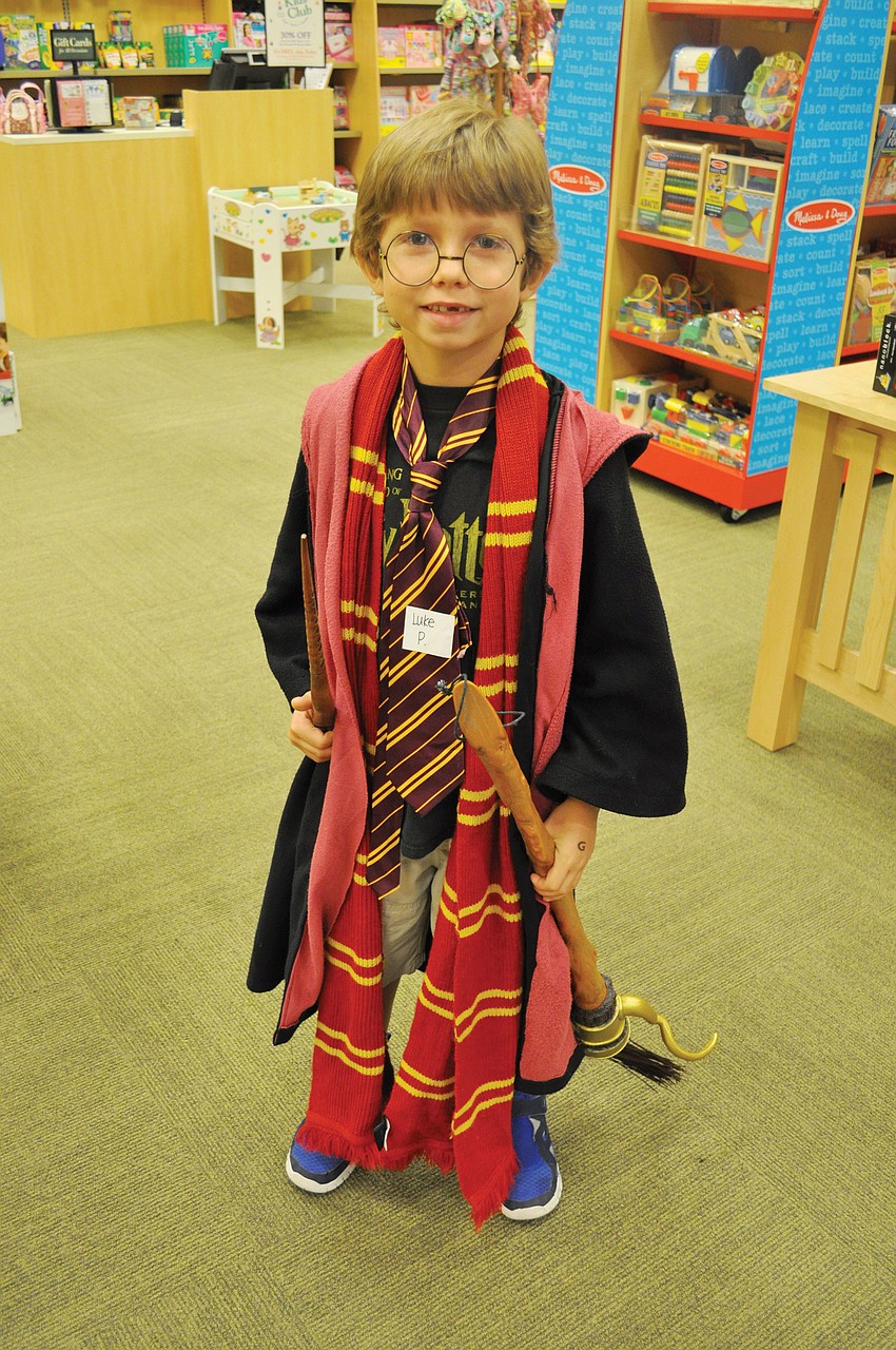Luke Palmer entered the Harry Potter Costume contest on, Oct. 13, at Barnes and Noble.