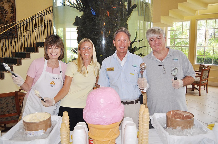 Rennie Carter, Laura Manning, Charlie Hahn and Ben Turoff scooped out bowls of choco- late, vanilla, butter-pecan or mint-chocolate-chip ice cream at the Glenridgeâ€™s 5th annual ice cream social.