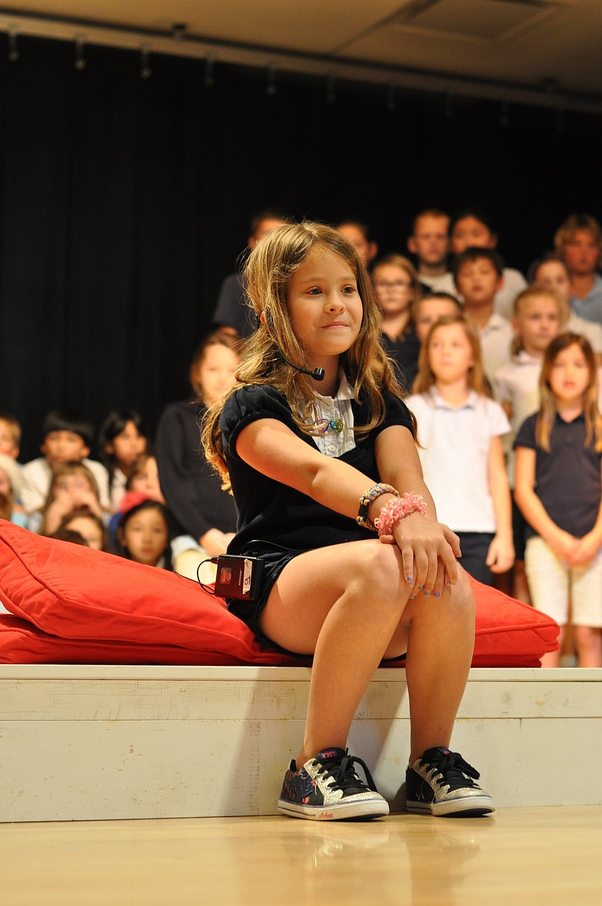 Lindsay Karuza patiently waited for Santa to come.