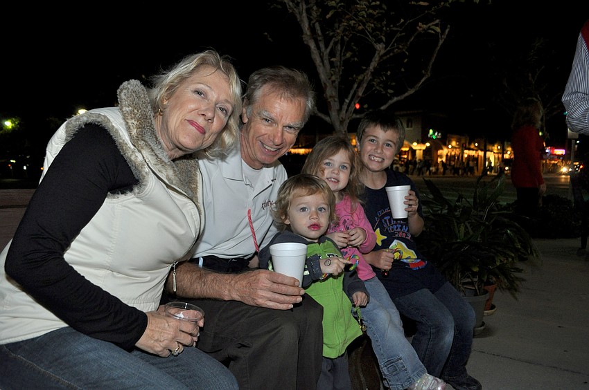 June and Joe McEleavy and their grandchildren, Cameron, Victoria and Nicholas Roach