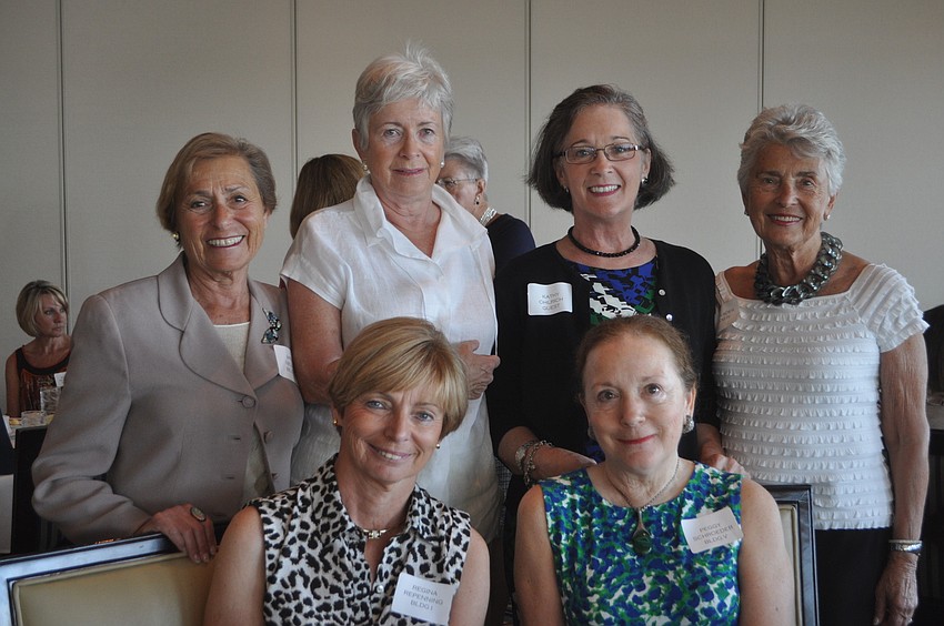 front, Regina Pepenning and Peggy Schroeder, back, Merle Nelson, Gertrude Lochmeier, Kathy Ohlrich and Ruth Ades