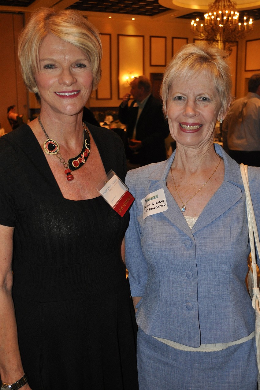 Nicci Kobritz, a new member of the Lakewood Ranch Business Alliance, with Virginia Sirocky of the Manatee Technical Institute Association