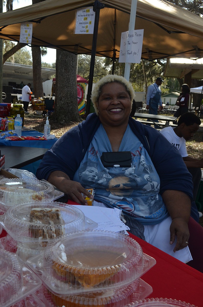 Maria Baker sells sweet potato pie, bread pudding, fried fish and other foods with NJâ€™s Sinfully Delicious Food.