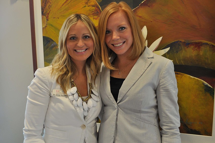 Dr. Cindy Hornback and Dr. Heather Crawford, of Hornback Chiropractic and Wellness, greeted guests.