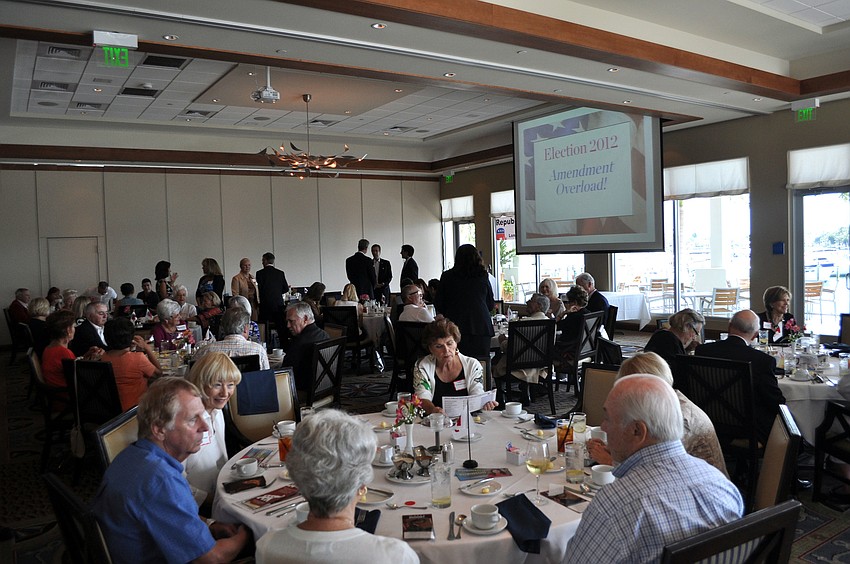 More than 60 people registered to attend the Longboat Key Republican Clubâ€™s meeting Friday, Oct. 12, at the Sarasota Yacht Club.